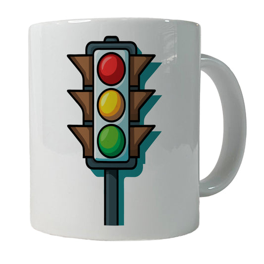 Stop Light Colorful Ceramic Tea Coffee Mug Cup - 11oz