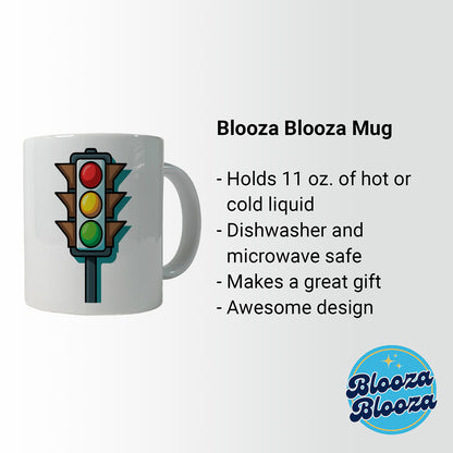 Stop Light Colorful Ceramic Tea Coffee Mug Cup - 11oz