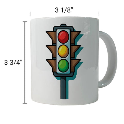 Stop Light Colorful Ceramic Tea Coffee Mug Cup - 11oz