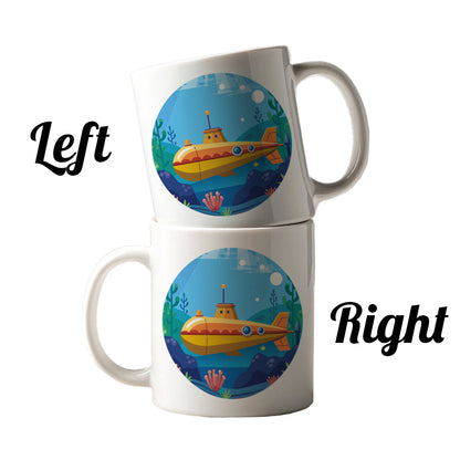 Submarine Under Water Ceramic Tea Coffee Mug Cup - 11oz