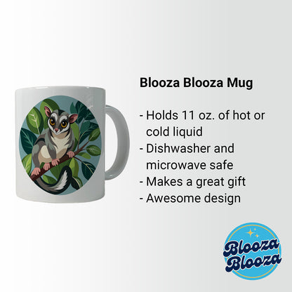 Sugar Glider on Tree Branch Ceramic Tea Coffee Mug Cup - 11oz