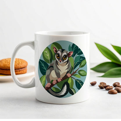 Sugar Glider on Tree Branch Ceramic Tea Coffee Mug Cup - 11oz