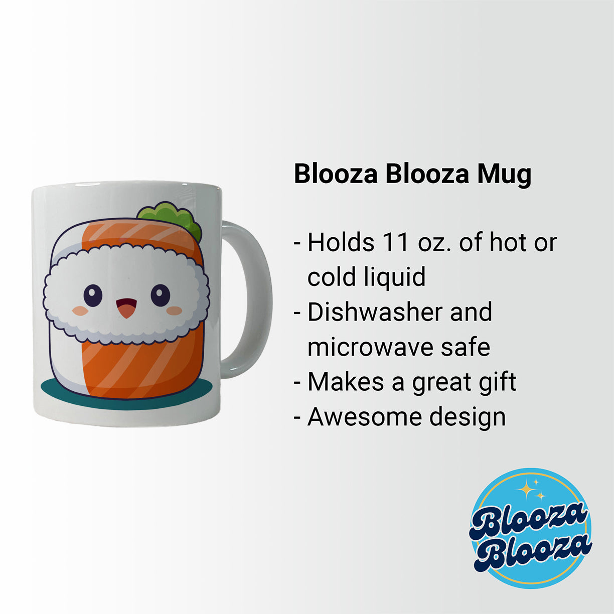 Sushi Food Cute Ceramic Tea Coffee Mug Cup - 11oz