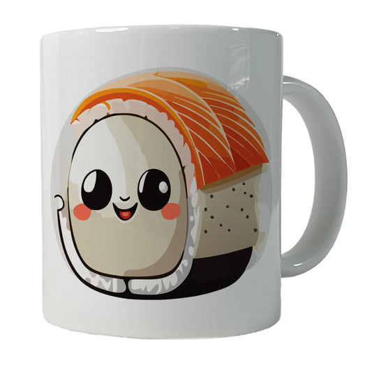 Sushi Roll Cute Chibi Kawaii Funny Food Ceramic Tea Coffee Mug Cup - 11oz