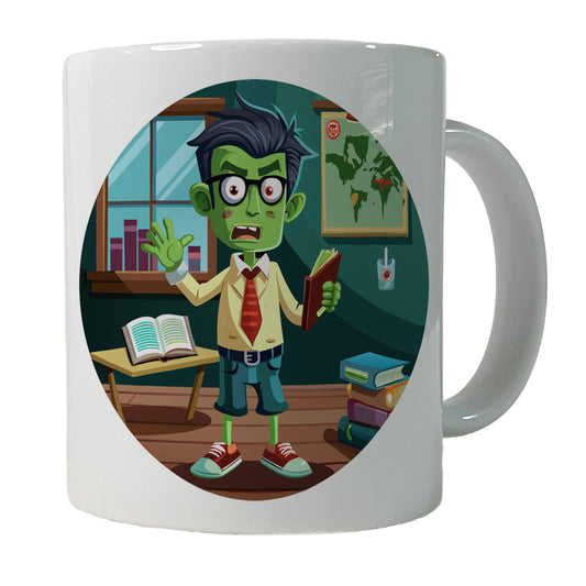 Teacher Zombie Man Male Funny Ceramic Tea Coffee Mug Cup - 11oz