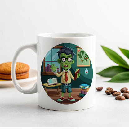 Teacher Zombie Man Male Funny Ceramic Tea Coffee Mug Cup - 11oz