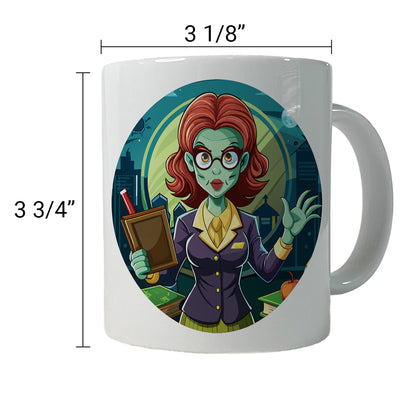 Teacher Zombie Woman Female Funny Ceramic Tea Coffee Mug Cup - 11oz