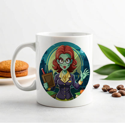 Teacher Zombie Woman Female Funny Ceramic Tea Coffee Mug Cup - 11oz