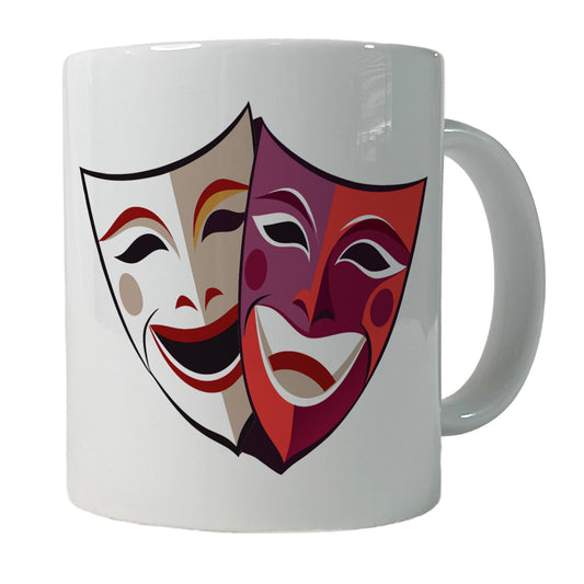 Theater Drama Masks Theatre Acting Actors Ceramic Tea Coffee Mug Cup - 11oz