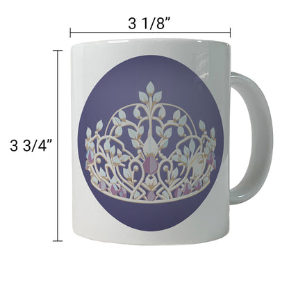Tiara Princess Queen Royalty Ceramic Tea Coffee Mug Cup - 11oz