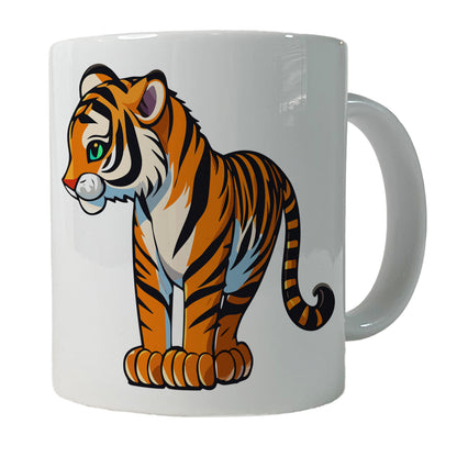 Tiger Cute Standing Ceramic Tea Coffee Mug Cup - 11oz