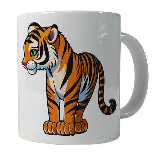 Tiger Cute Standing Ceramic Tea Coffee Mug Cup - 11oz