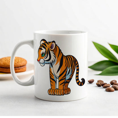 Tiger Cute Standing Ceramic Tea Coffee Mug Cup - 11oz