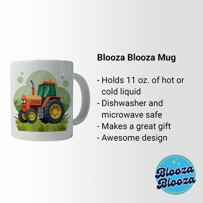 Tractor Cartoon Ceramic Tea Coffee Mug Cup - 11oz