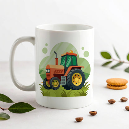 Tractor Cartoon Ceramic Tea Coffee Mug Cup - 11oz