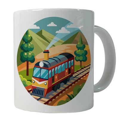 Train on Track Ceramic Tea Coffee Mug Cup - 11oz