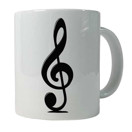 Treble Clef Music Musical Musician Ceramic Tea Coffee Mug Cup - 11oz
