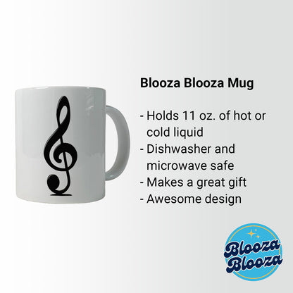 Treble Clef Music Musical Musician Ceramic Tea Coffee Mug Cup - 11oz