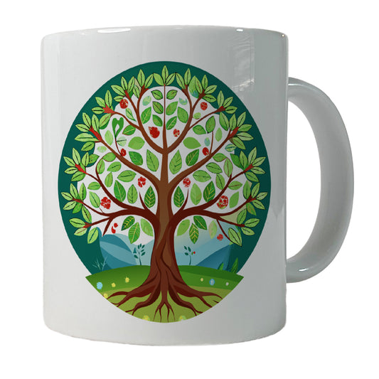 Tree of Life Colorful Ceramic Tea Coffee Mug Cup - 11oz