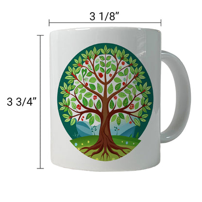 Tree of Life Colorful Ceramic Tea Coffee Mug Cup - 11oz