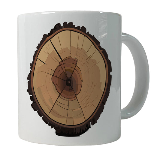 Tree Ring Slice Ceramic Tea Coffee Mug Cup - 11oz