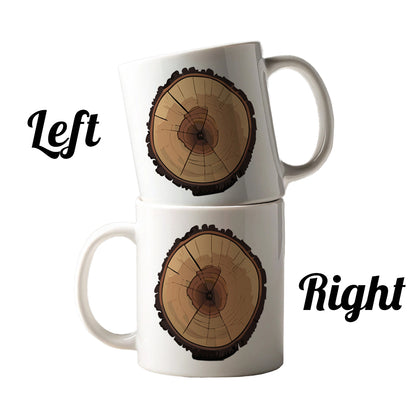 Tree Ring Slice Ceramic Tea Coffee Mug Cup - 11oz
