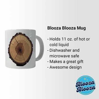 Tree Ring Slice Ceramic Tea Coffee Mug Cup - 11oz