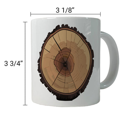 Tree Ring Slice Ceramic Tea Coffee Mug Cup - 11oz