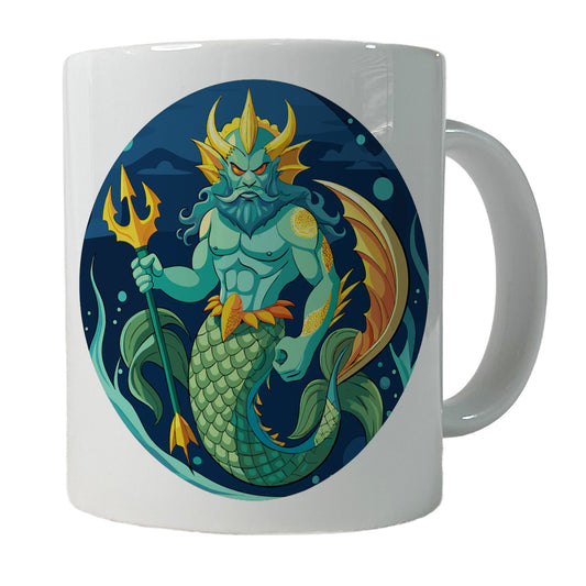 Triton Sea God Greek Mythology Ceramic Tea Coffee Mug Cup - 11oz