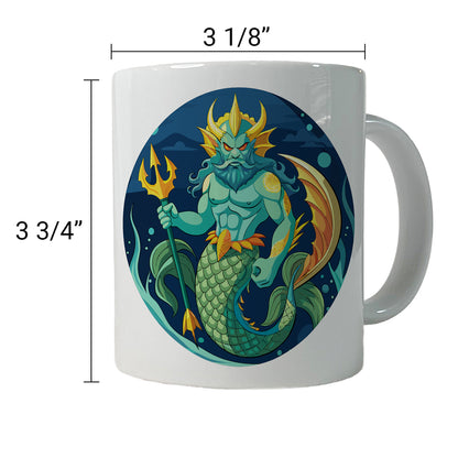 Triton Sea God Greek Mythology Ceramic Tea Coffee Mug Cup - 11oz