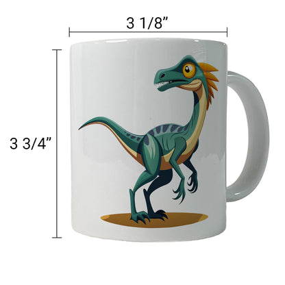 Troodon Dinosaur Ceramic Tea Coffee Mug Cup - 11oz