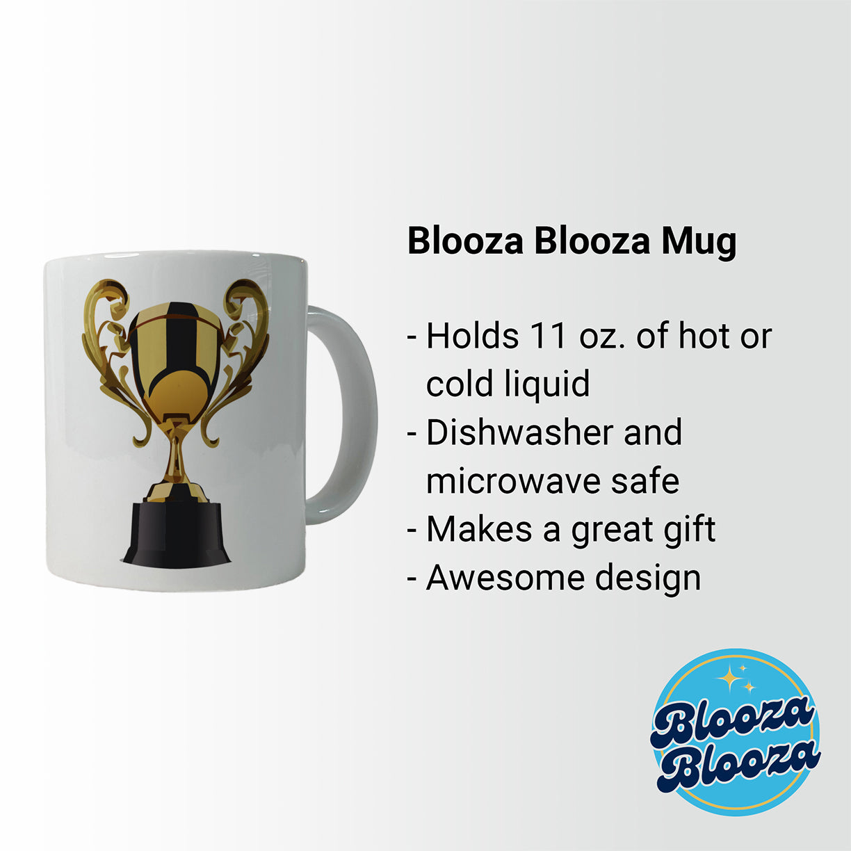 Trophy Award Ceramic Tea Coffee Mug Cup - 11oz
