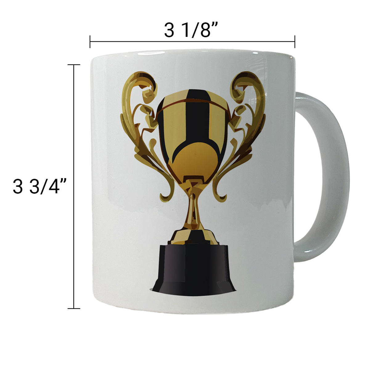 Trophy Award Ceramic Tea Coffee Mug Cup - 11oz