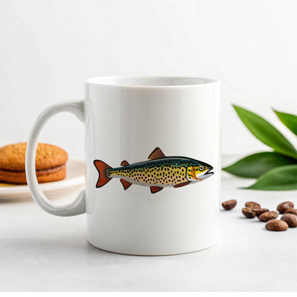 Trout Fish Fishing Ceramic Tea Coffee Mug Cup - 11oz