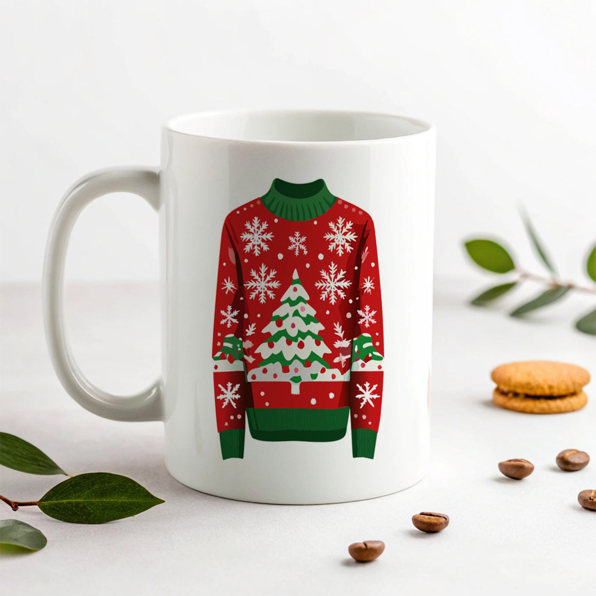 Ugly Christmas Sweater Tree Ceramic Tea Coffee Mug Cup - 11oz
