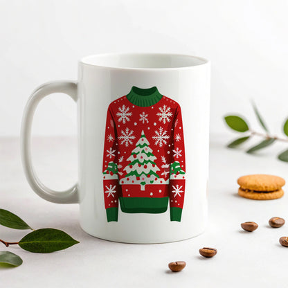 Ugly Christmas Sweater Tree Ceramic Tea Coffee Mug Cup - 11oz