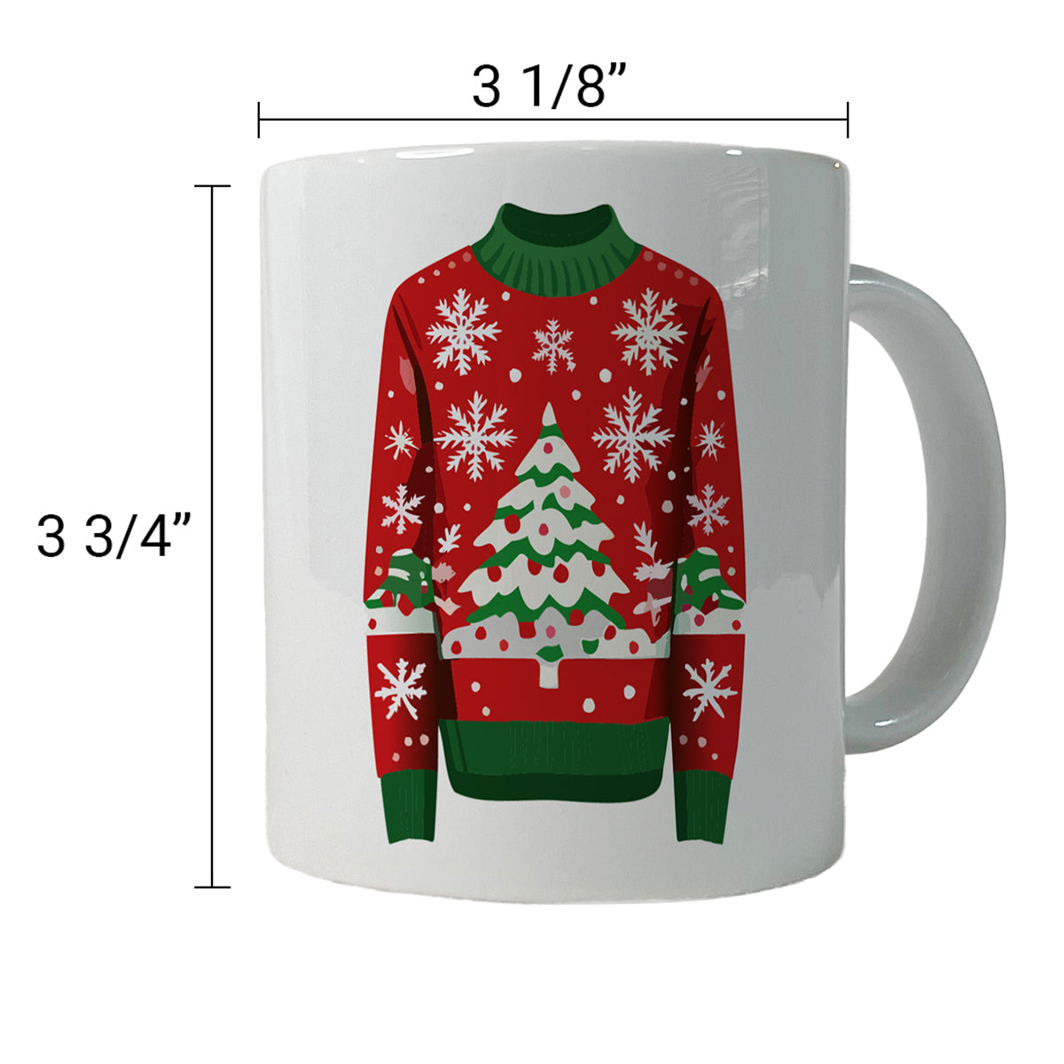 Ugly Christmas Sweater Tree Ceramic Tea Coffee Mug Cup - 11oz