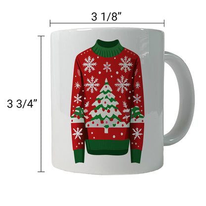 Ugly Christmas Sweater Tree Ceramic Tea Coffee Mug Cup - 11oz