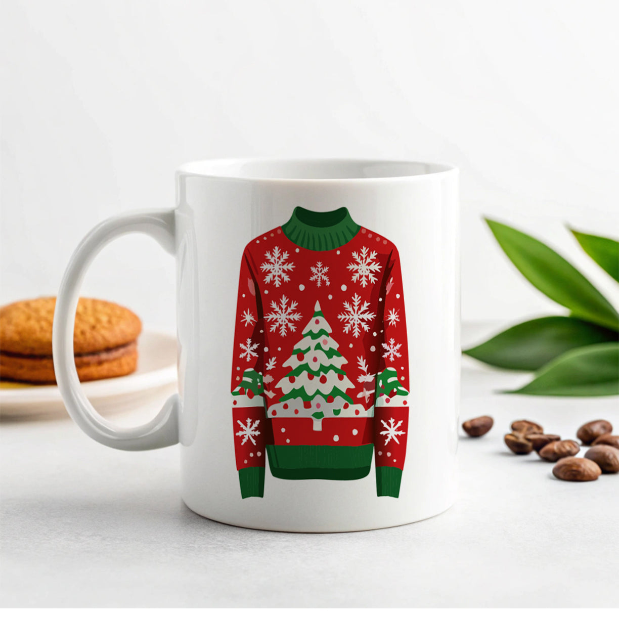 Ugly Christmas Sweater Tree Ceramic Tea Coffee Mug Cup - 11oz
