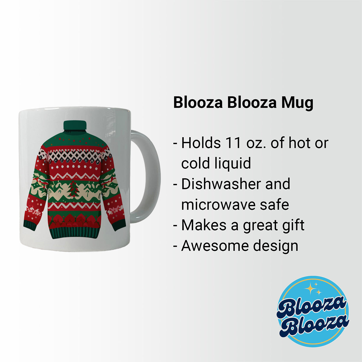 Ugly Christmas Sweater Ceramic Tea Coffee Mug Cup - 11oz