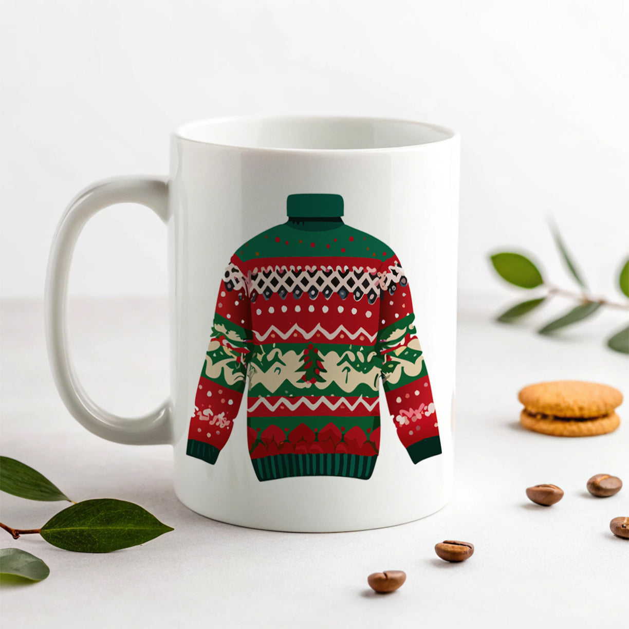 Ugly Christmas Sweater Ceramic Tea Coffee Mug Cup - 11oz
