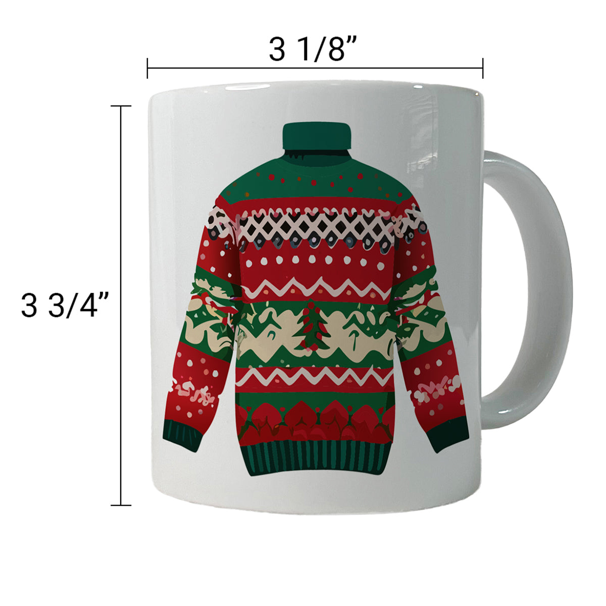 Ugly Christmas Sweater Ceramic Tea Coffee Mug Cup - 11oz