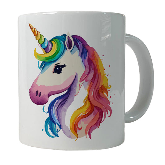 Unicorn Rainbow Hair Horn Ceramic Tea Coffee Mug Cup - 11oz