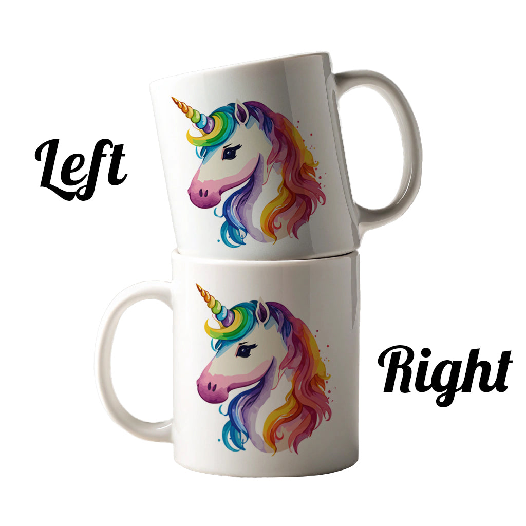 Unicorn Rainbow Hair Horn Ceramic Tea Coffee Mug Cup - 11oz