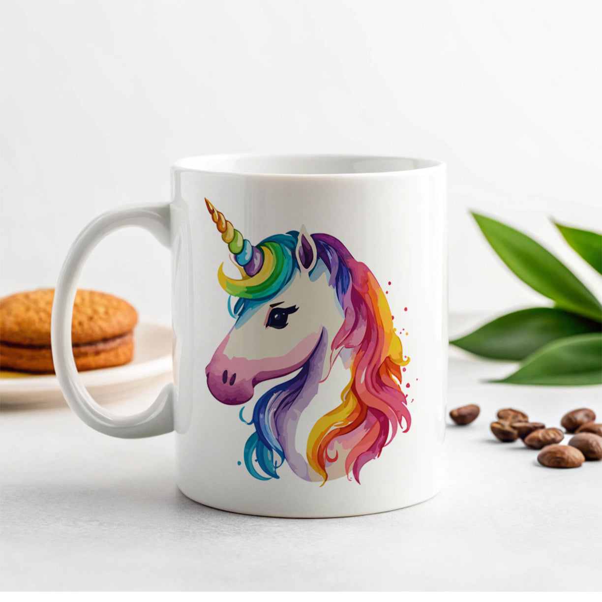 Unicorn Rainbow Hair Horn Ceramic Tea Coffee Mug Cup - 11oz