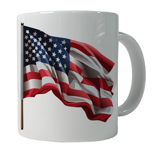 USA Flag American Waving Ceramic Tea Coffee Mug Cup - 11oz