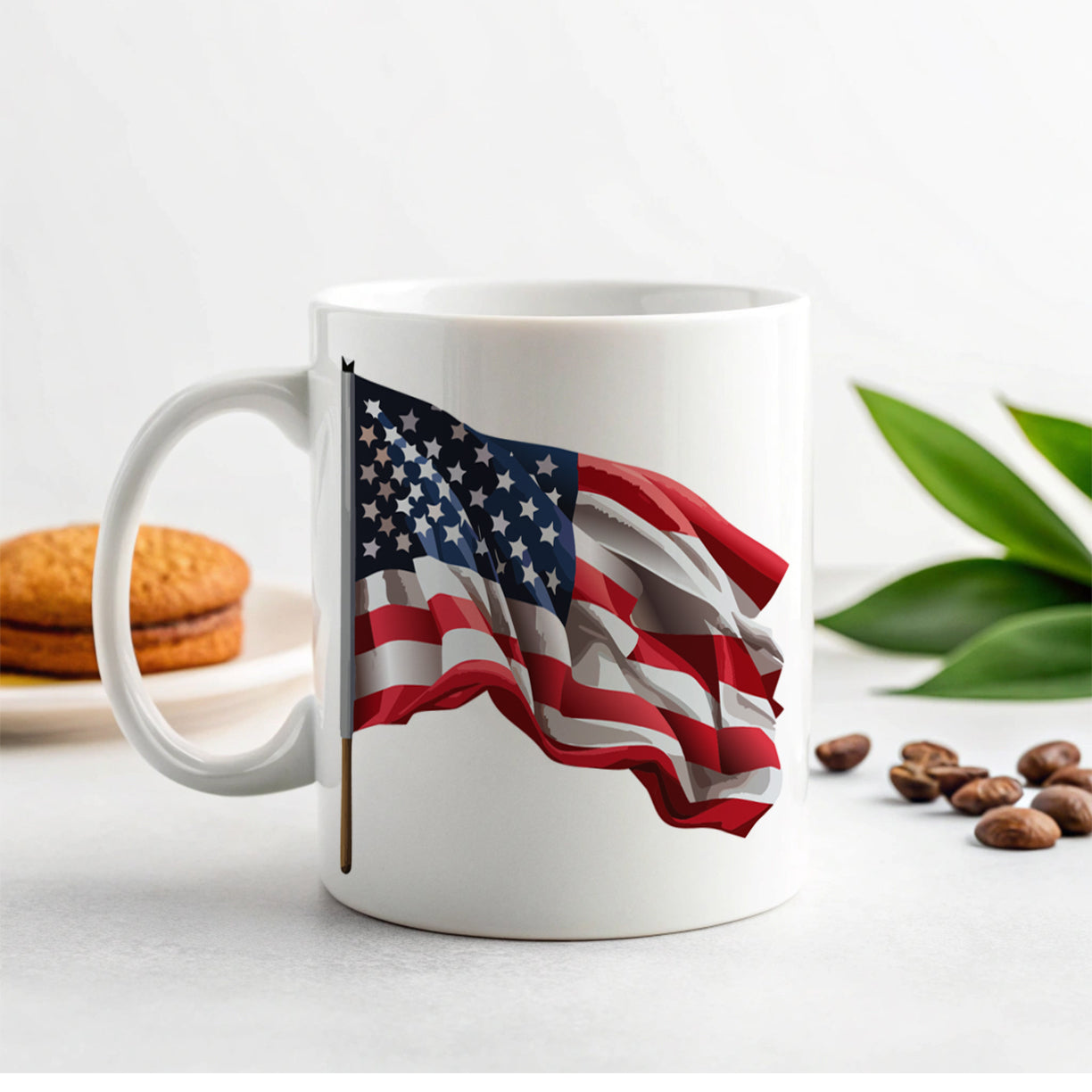 USA Flag American Waving Ceramic Tea Coffee Mug Cup - 11oz