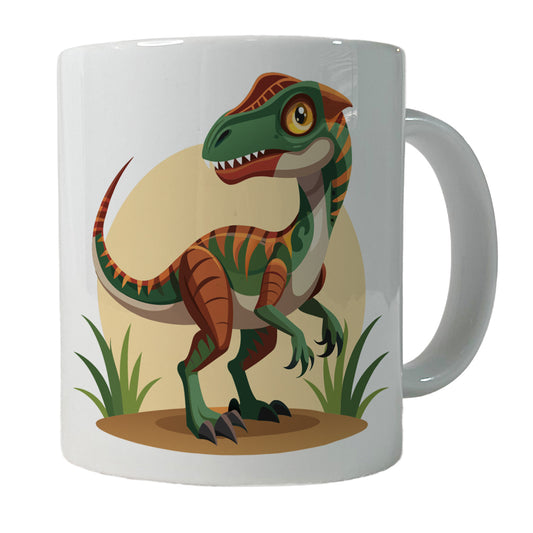 Velociraptor Dinosaur Ceramic Tea Coffee Mug Cup - 11oz