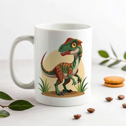 Velociraptor Dinosaur Ceramic Tea Coffee Mug Cup - 11oz