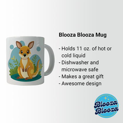 Wallaby Small Kangaroo Cute Australian Animal Ceramic Tea Coffee Mug Cup - 11oz